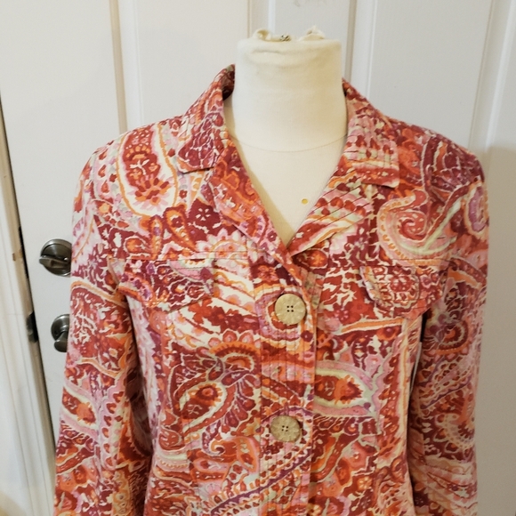 Coldwater Size 12 Paisley Button-Up Women's Top - Picture 4 of 8
